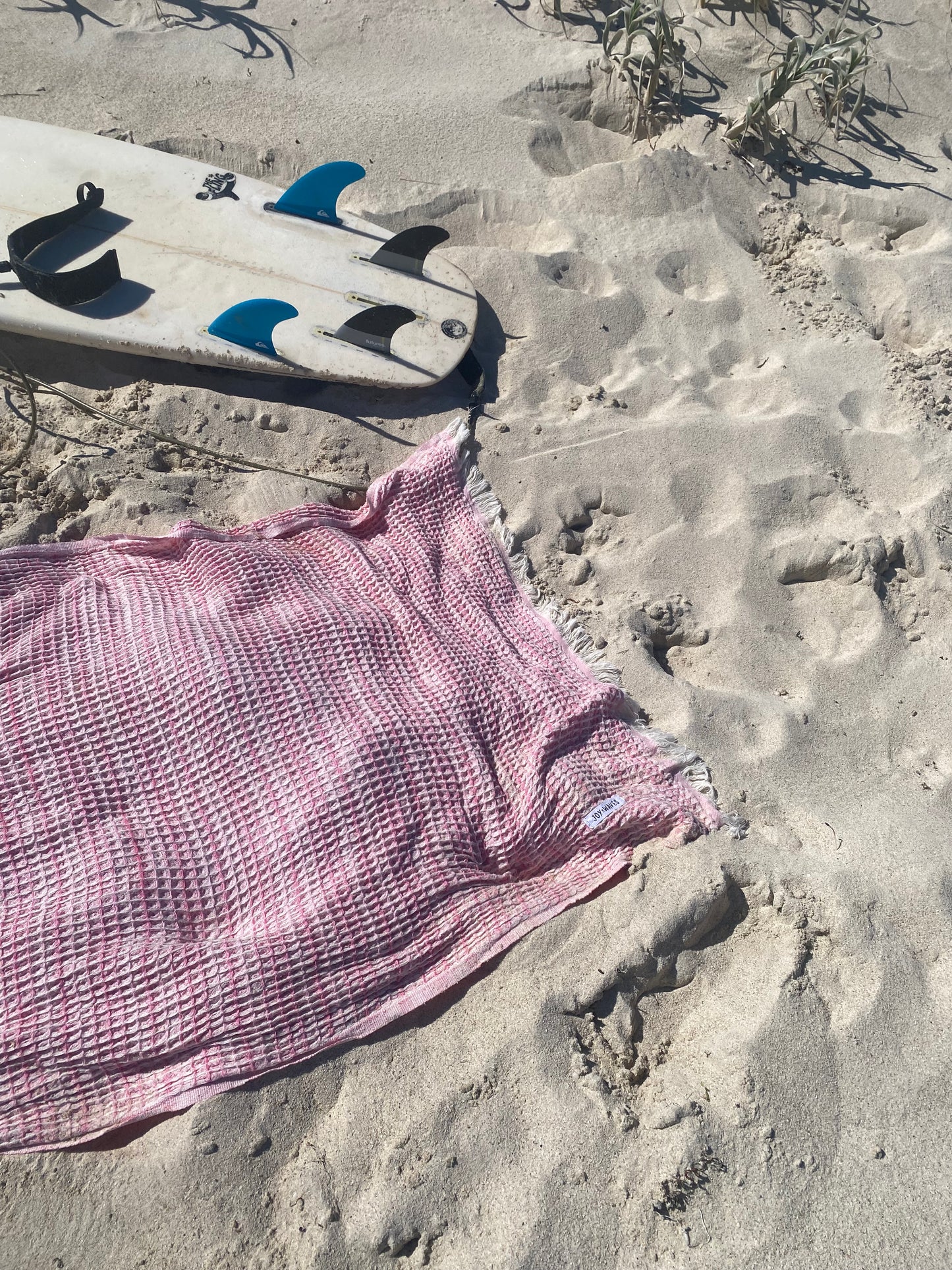 Joy waffle towels - Coral