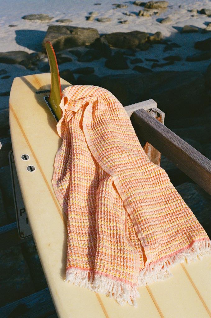 Joy waffle towels - Sunset